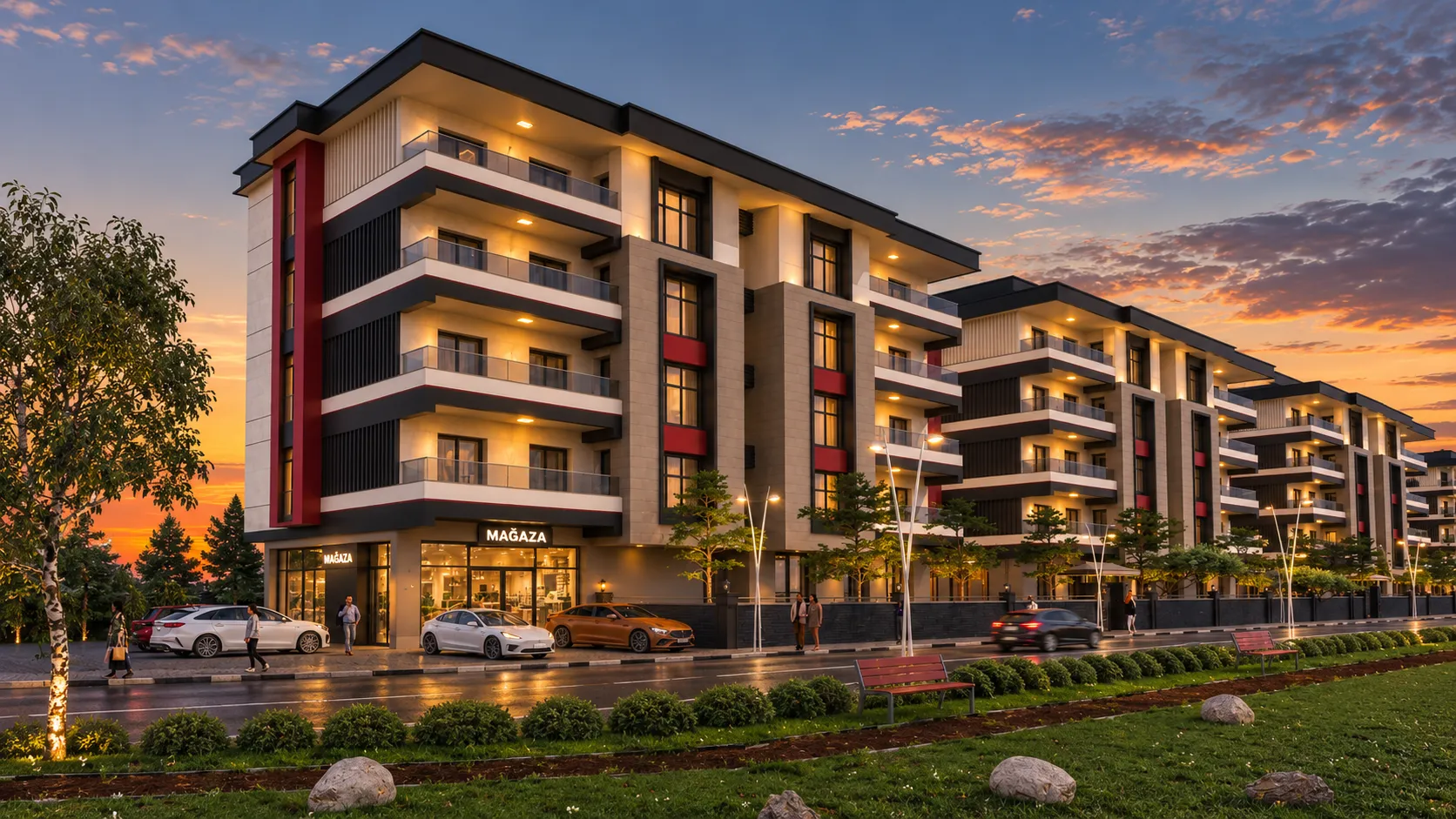 NEVBAHAR Evleri'nde Ana Cadde Üzeri Satılık 155 m² Prestijli İş Yeri